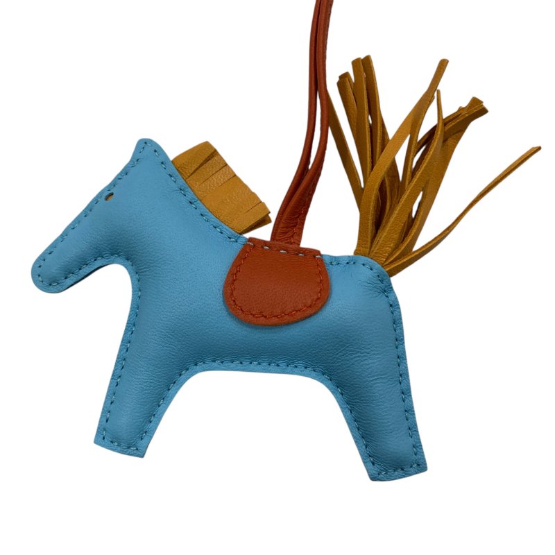 HERMES 愛馬仕 Rodeo MM 小羊皮 吊飾 拚色-1