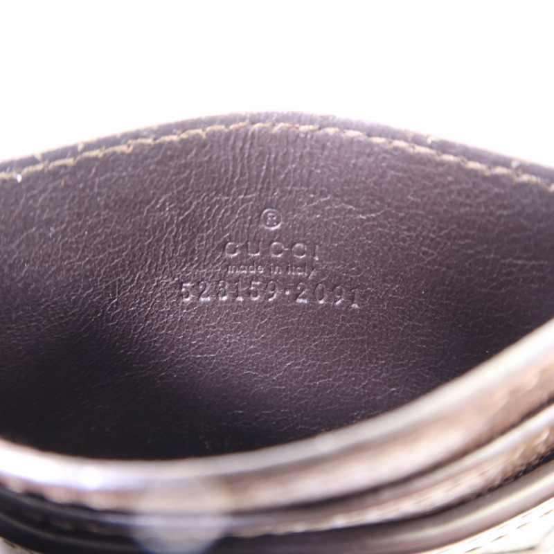 GUCCI 塗層帆布Card Case金扣卡片套-5