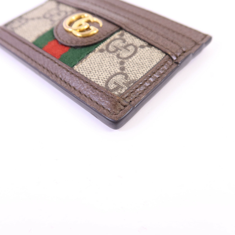 GUCCI 塗層帆布Card Case金扣卡片套-7