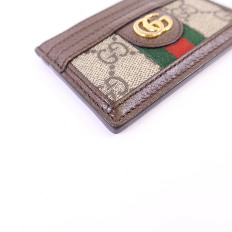 GUCCI 塗層帆布Card Case金扣卡片套-8