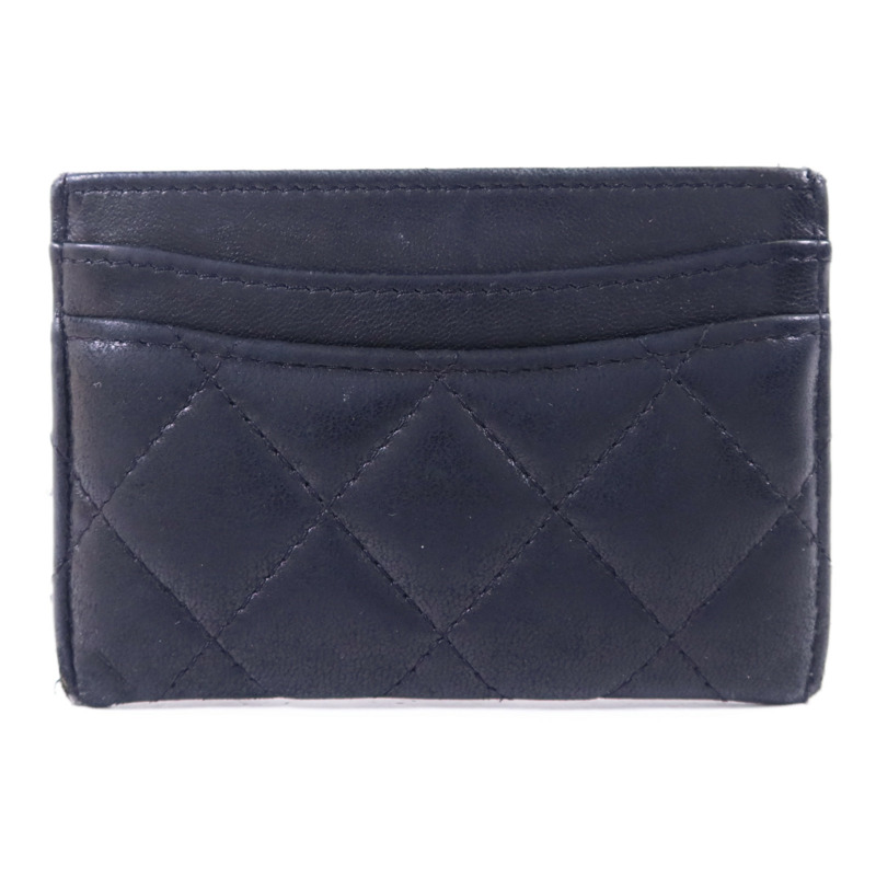 CHANEL 羊皮皮革Card Case銀扣卡片套-1