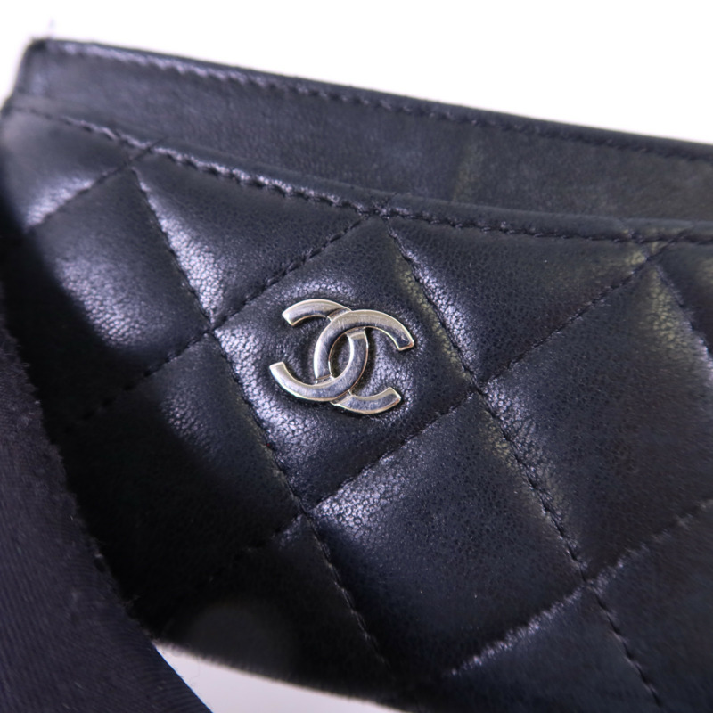 CHANEL 羊皮皮革Card Case銀扣卡片套-8