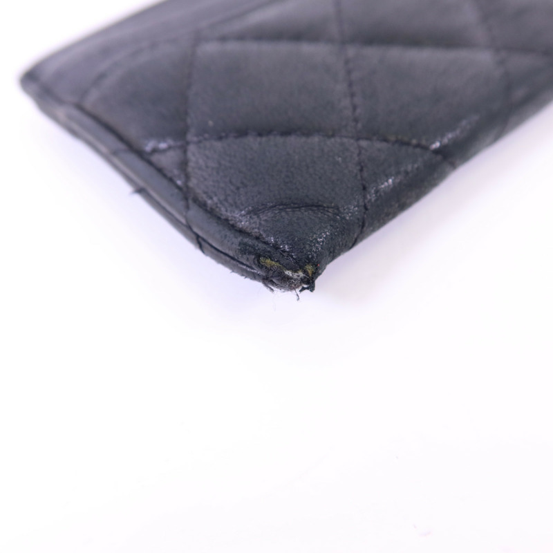 CHANEL 羊皮皮革Card Case銀扣卡片套-12