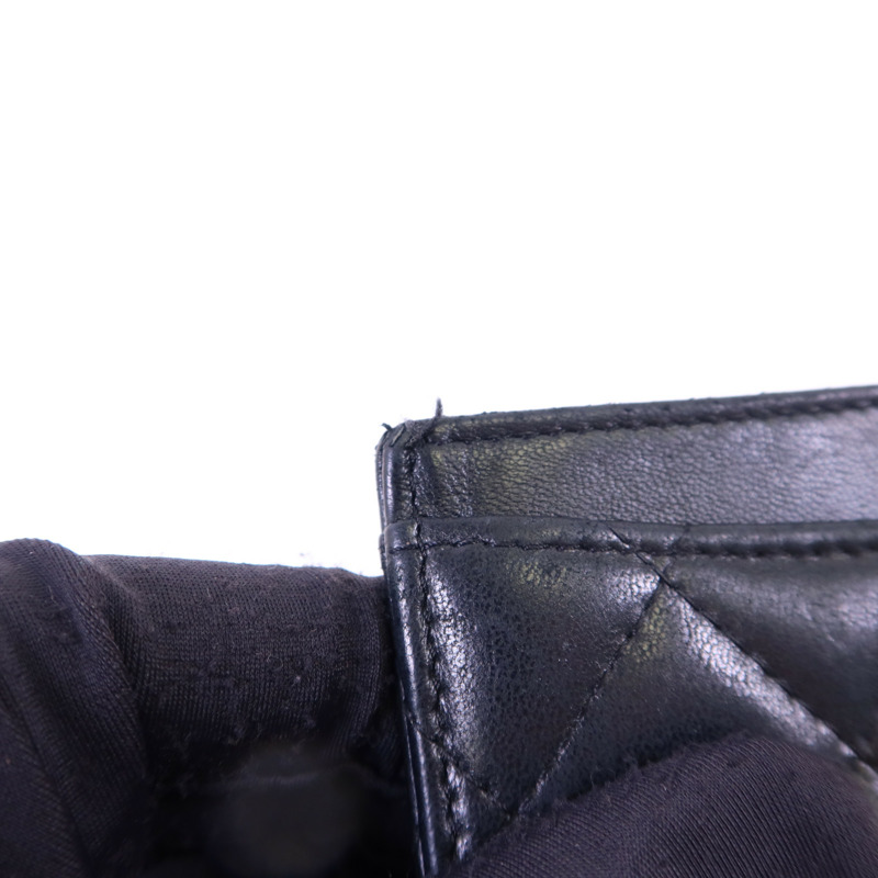 CHANEL 羊皮皮革Card Case銀扣卡片套-15
