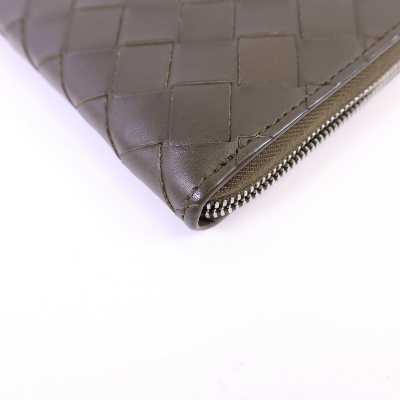 BOTTEGA VENETA 牛皮皮革Long wallet銀扣長錢包-11