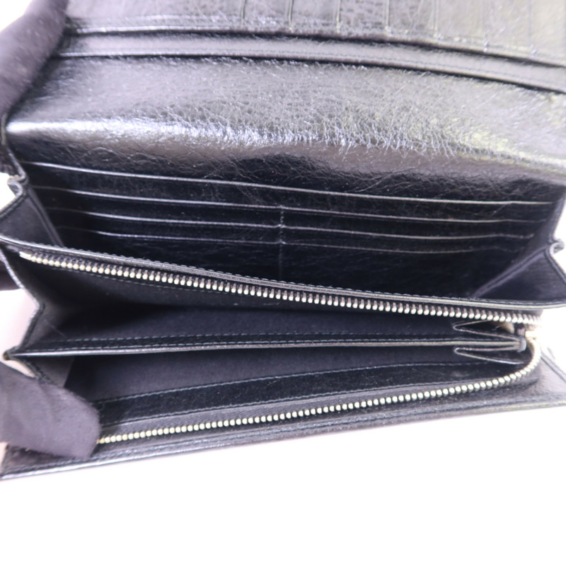 BALENCIAGA 牛皮皮革Long Wallet銀扣長錢包-5