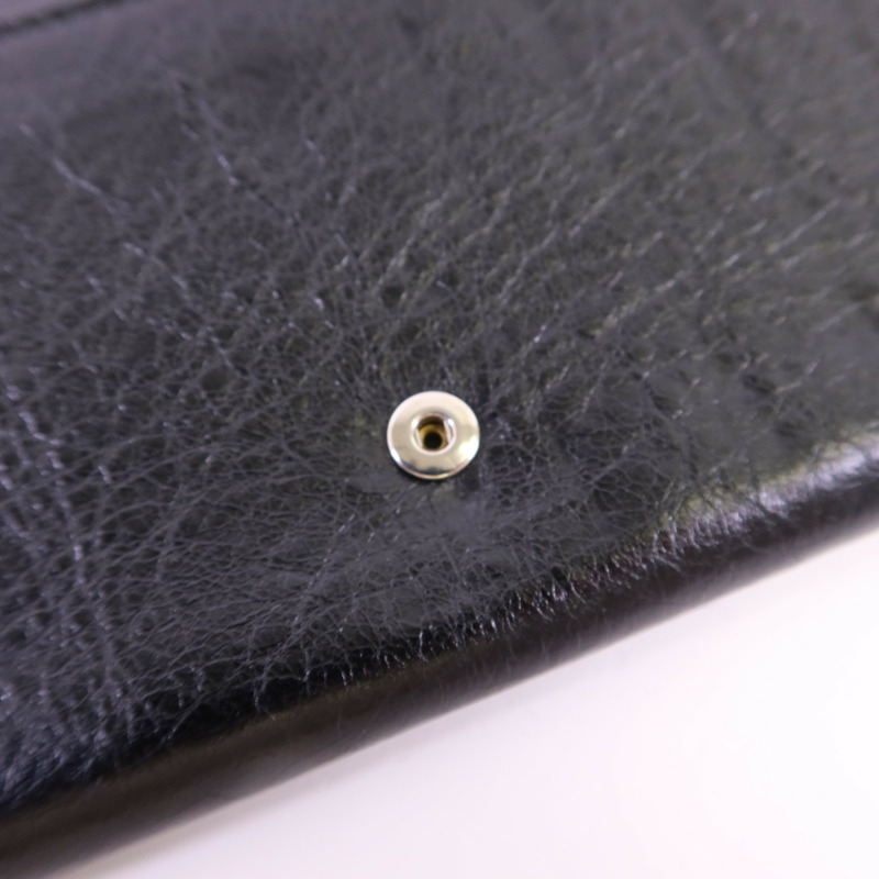 BALENCIAGA 牛皮皮革Long Wallet銀扣長錢包-9