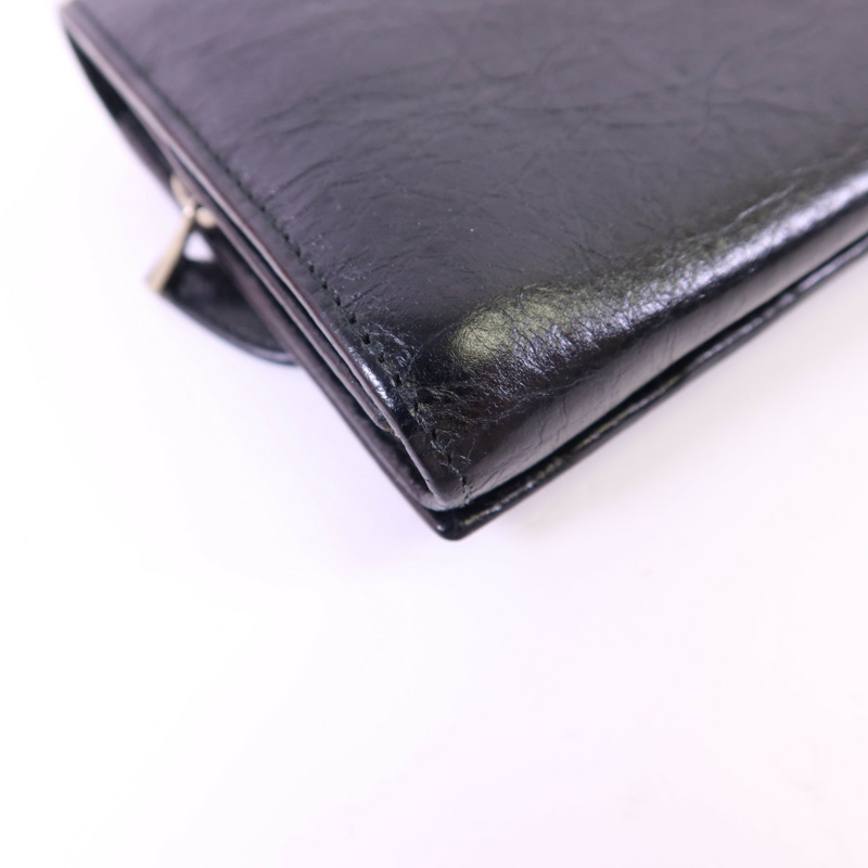 BALENCIAGA 牛皮皮革Long Wallet銀扣長錢包-14