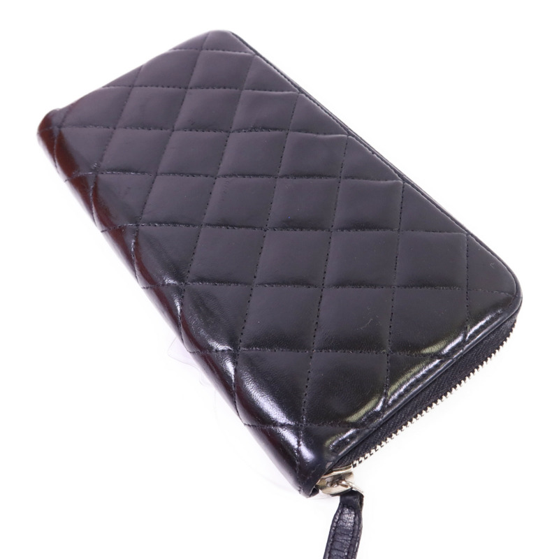 CHANEL 羊皮皮革Long Wallet銀扣長錢包-3