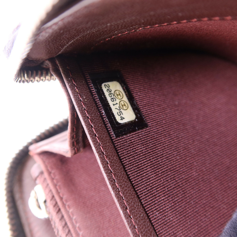 CHANEL 羊皮皮革Long Wallet銀扣長錢包-7