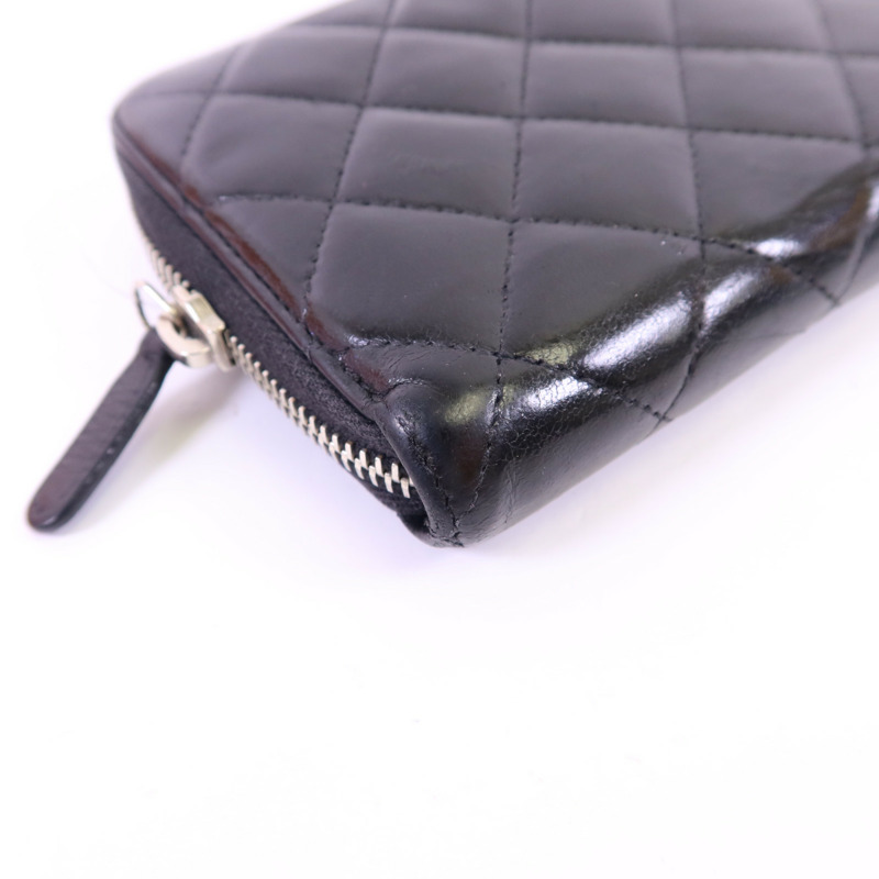 CHANEL 羊皮皮革Long Wallet銀扣長錢包-13