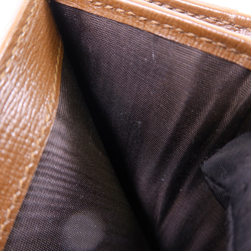 GUCCI 牛皮皮革/塗層帆布Horsebit 1955金扣錢包-16