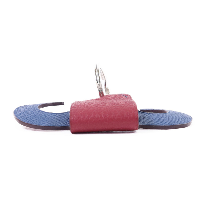 HERMES Clemence皮革/Epsom皮革Key Holder Charm銀扣鎖匙扣-2