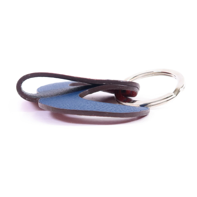 HERMES Clemence皮革/Epsom皮革Key Holder Charm銀扣鎖匙扣-3