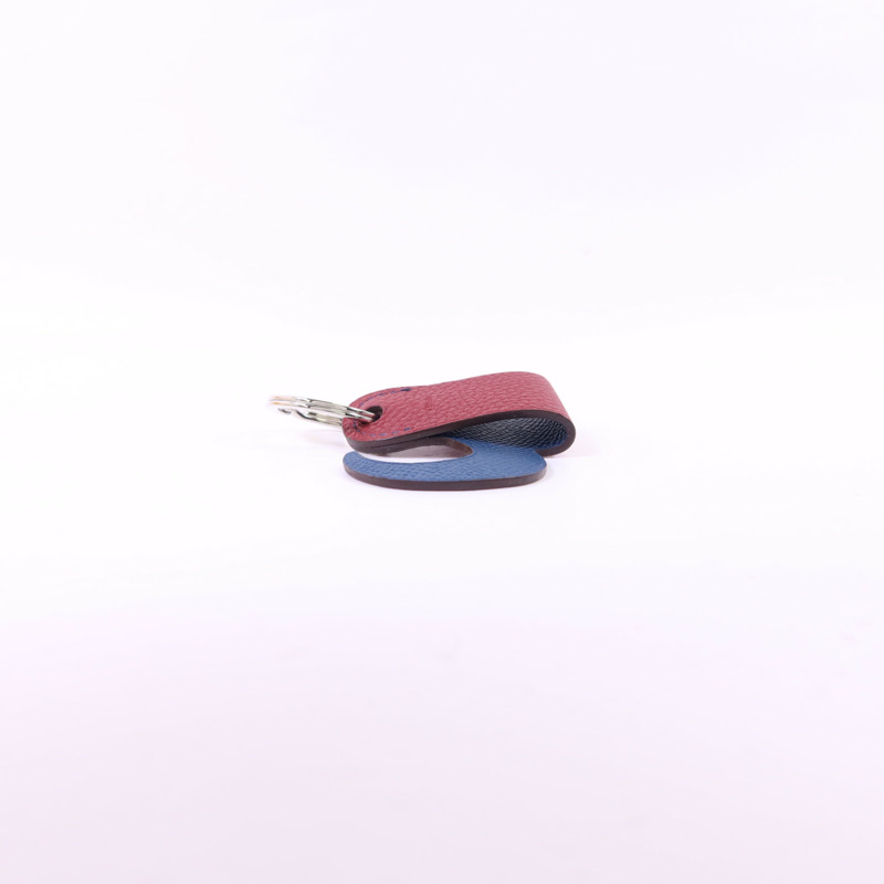 HERMES Clemence皮革/Epsom皮革Key Holder Charm銀扣鎖匙扣-5