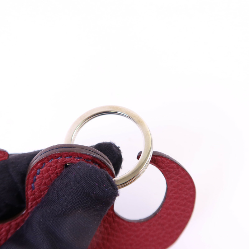 HERMES Clemence皮革/Epsom皮革Key Holder Charm銀扣鎖匙扣-8