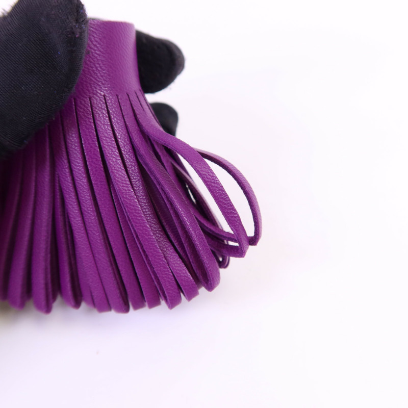 HERMES Milo皮革Carmen Key Ring銀扣鎖匙扣-8