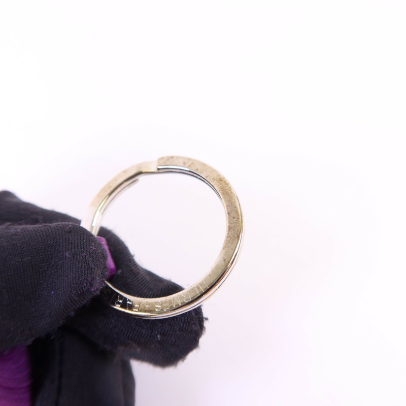 HERMES Milo皮革Carmen Key Ring銀扣鎖匙扣-10