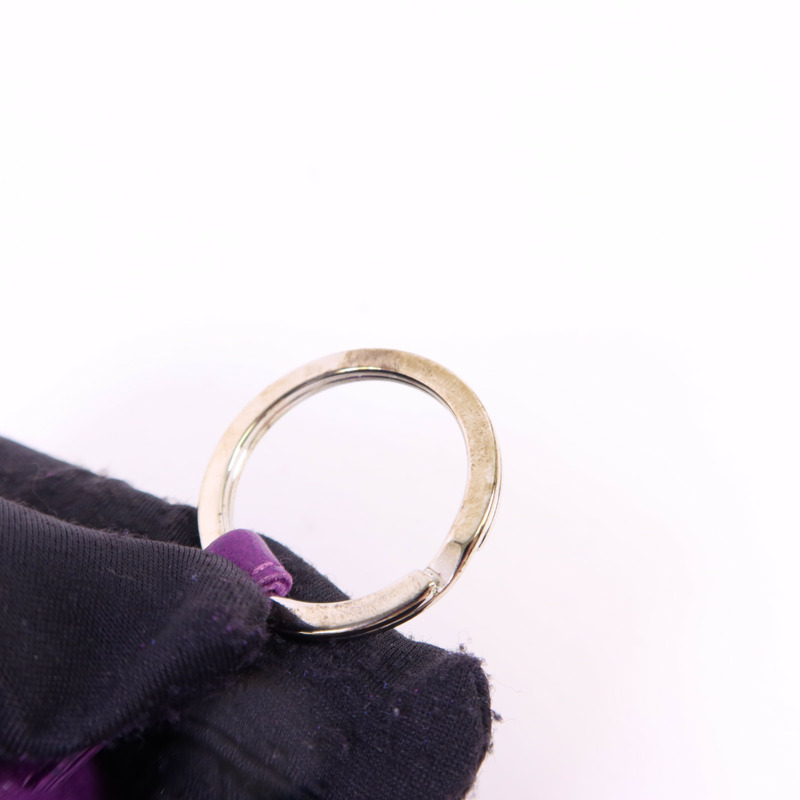 HERMES Milo皮革Carmen Key Ring銀扣鎖匙扣-11