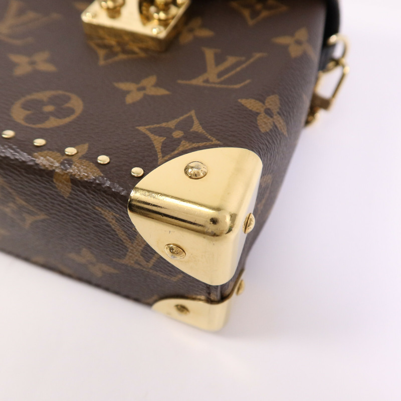 LOUIS VUITTON Monogram/Monogram Reverse Camera Box金扣鏈帶手挽肩背兩用袋-9