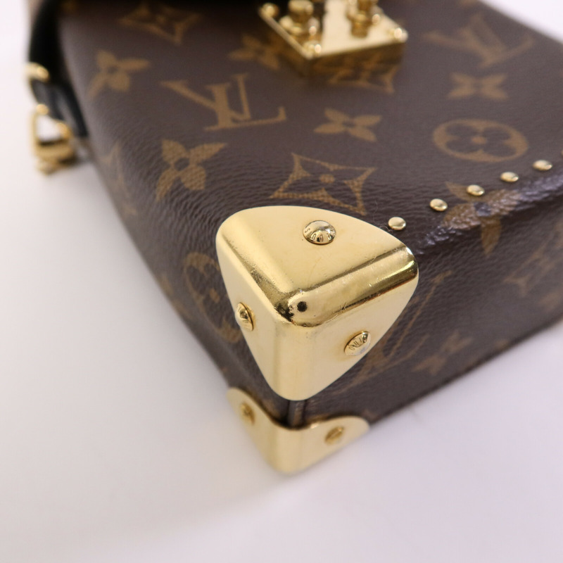 LOUIS VUITTON Monogram/Monogram Reverse Camera Box金扣鏈帶手挽肩背兩用袋-10