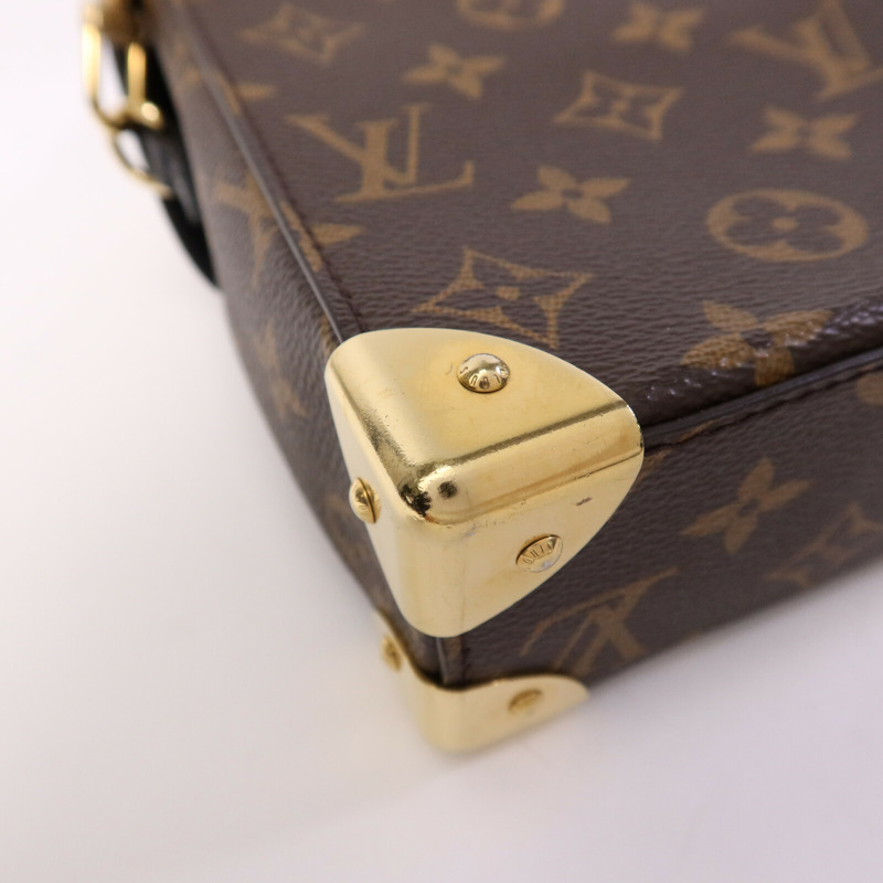 LOUIS VUITTON Monogram/Monogram Reverse Camera Box金扣鏈帶手挽肩背兩用袋-12
