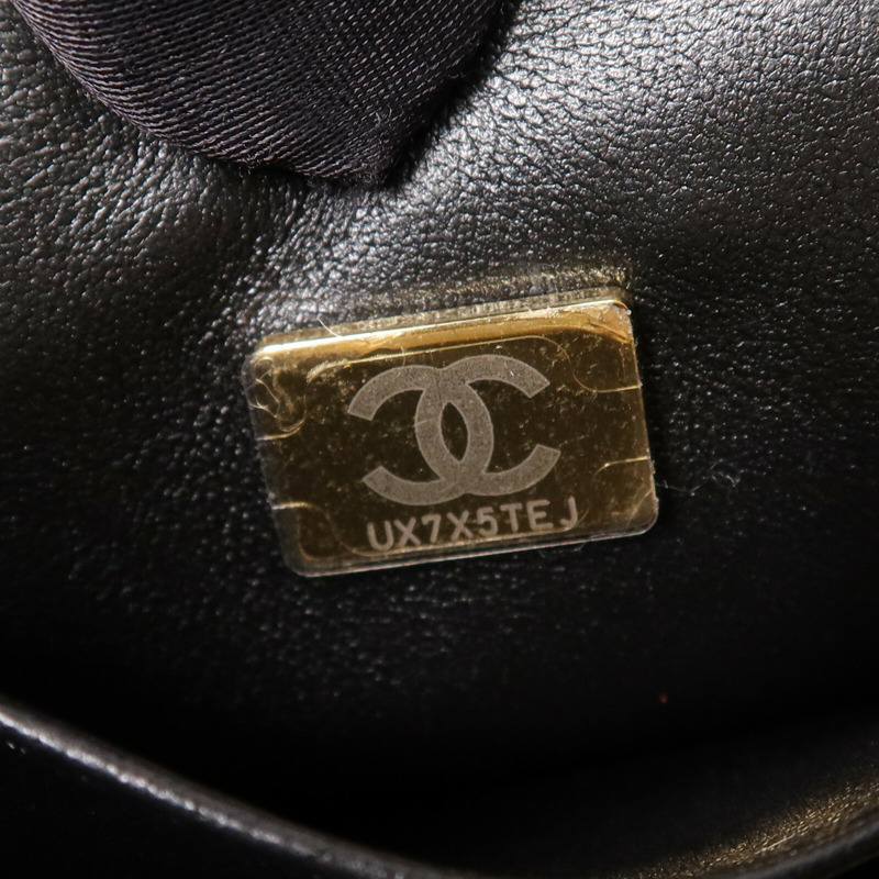 CHANEL 牛皮皮革2 Way Shoulder Bag金扣鏈帶手挽肩背兩用袋-6