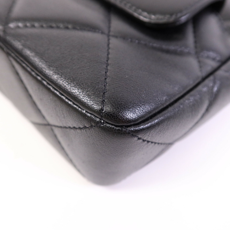 CHANEL 牛皮皮革2 Way Shoulder Bag金扣鏈帶手挽肩背兩用袋-9