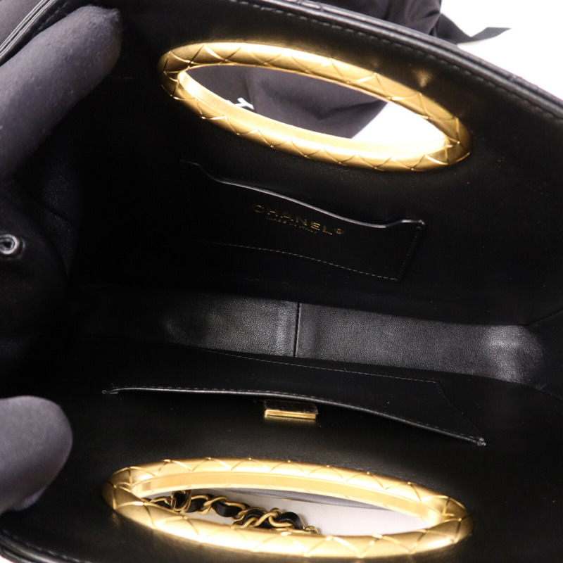 CHANEL 牛皮皮革2 Way Shoulder Bag金扣鏈帶手挽肩背兩用袋-14