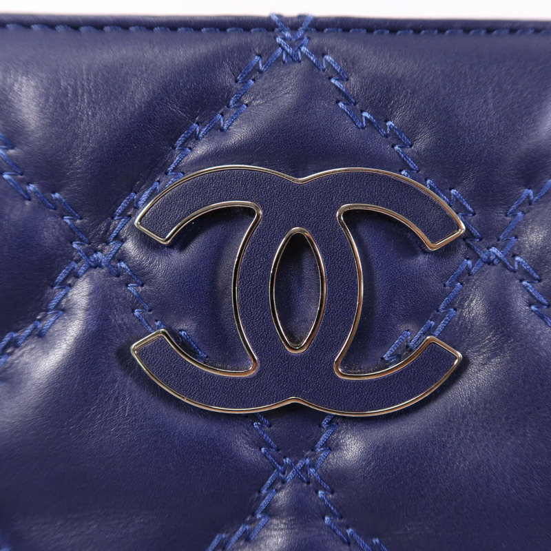 CHANEL 牛皮皮革Chain Shoulder Bag銀扣鏈帶肩背袋-6