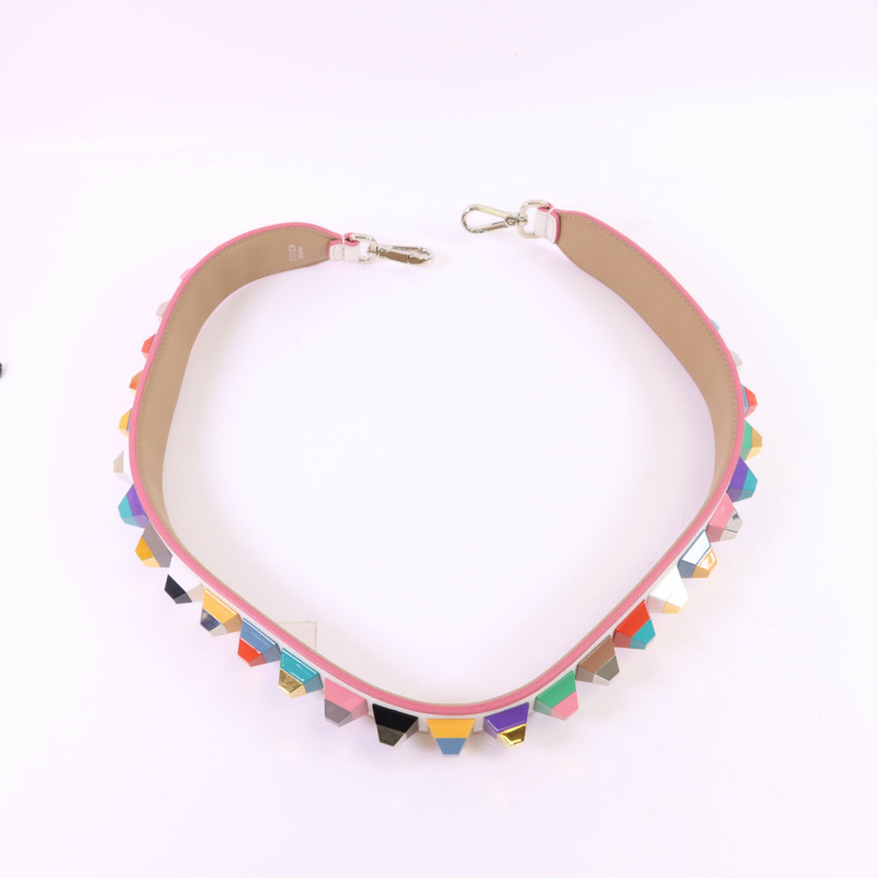 FENDI 牛皮皮革Shoulder Strap銀扣肩背帶-6