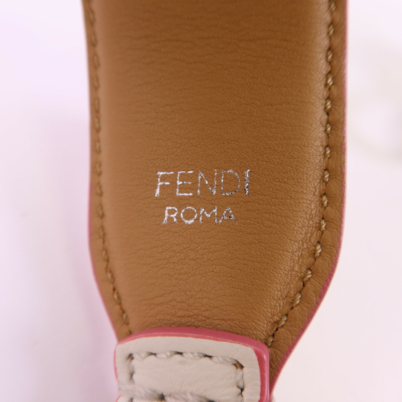 FENDI 牛皮皮革Shoulder Strap銀扣肩背帶-7