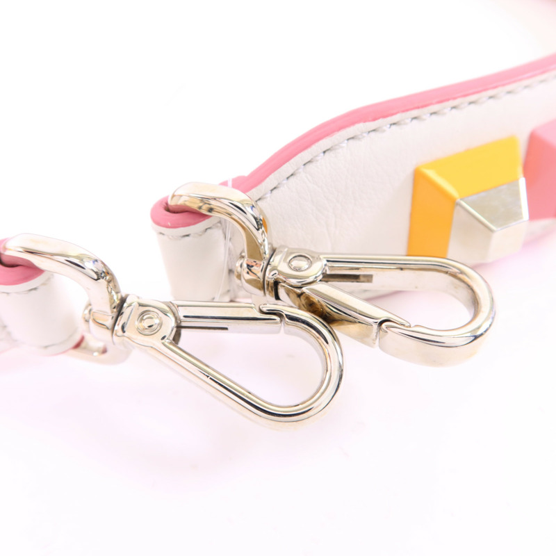 FENDI 牛皮皮革Shoulder Strap銀扣肩背帶-8