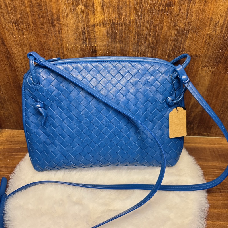 Bottega Veneta 編織斜挎包 藍色-1