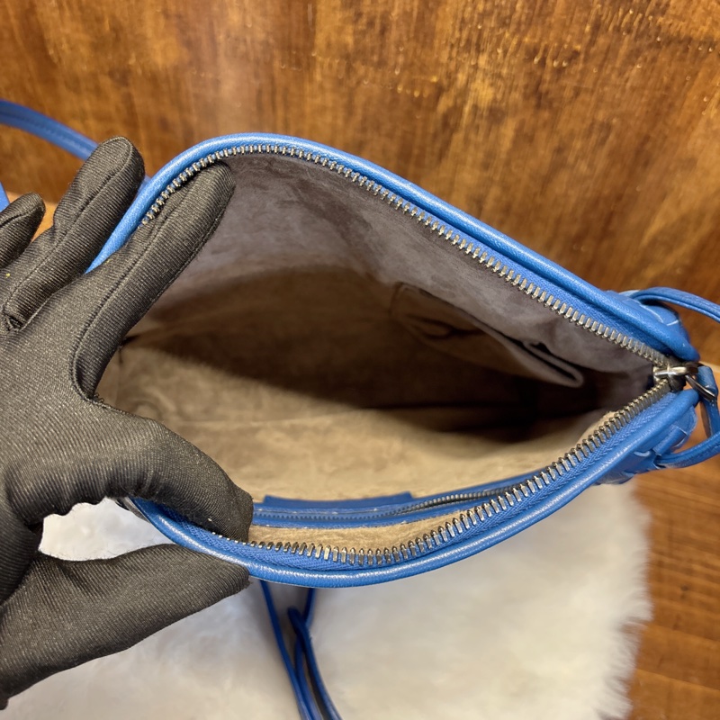 Bottega Veneta 編織斜挎包 藍色-5