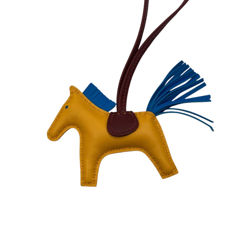 HERMES 愛馬仕 Rodeo MM 小羊皮 吊飾 拚色-0