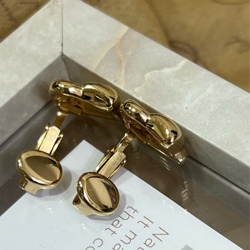 Dior vintage 愛心夾式耳環-5