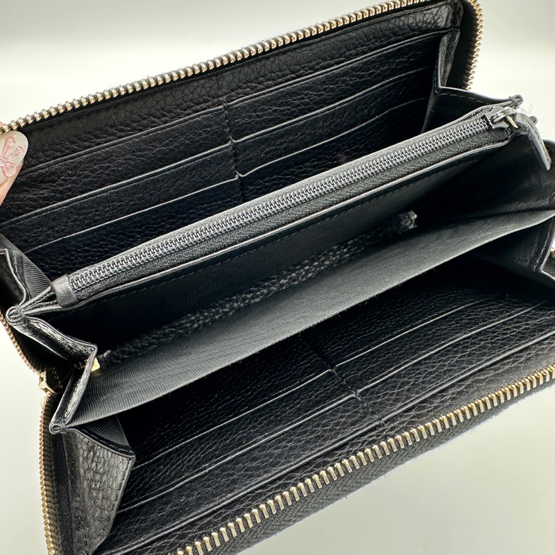 ♠️Gucci 經典 壓印 黑色 拉鍊長夾♠️-2