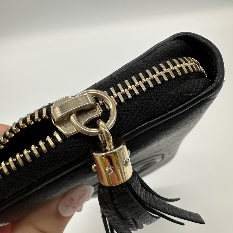 ♠️Gucci 經典 壓印 黑色 拉鍊長夾♠️-3