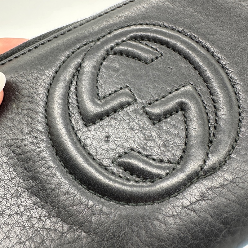 ♠️Gucci 經典 壓印 黑色 拉鍊長夾♠️-4