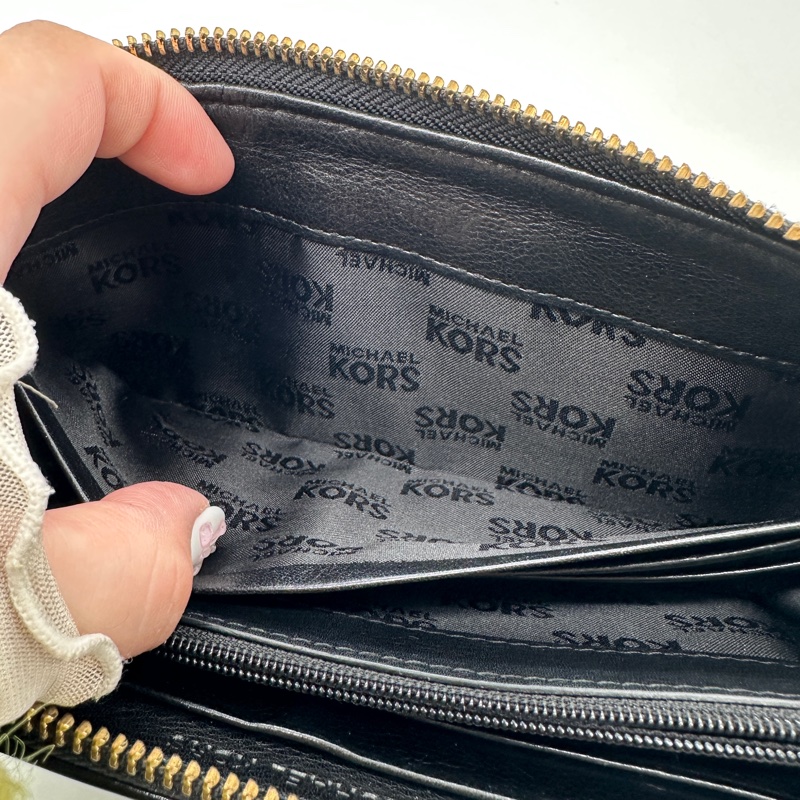 🐆MK Michael Kors 豹紋 仿皮 鐵牌長夾-11