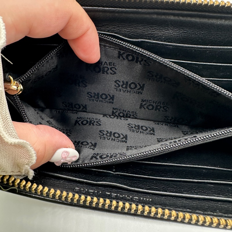 🐆MK Michael Kors 豹紋 仿皮 鐵牌長夾-12