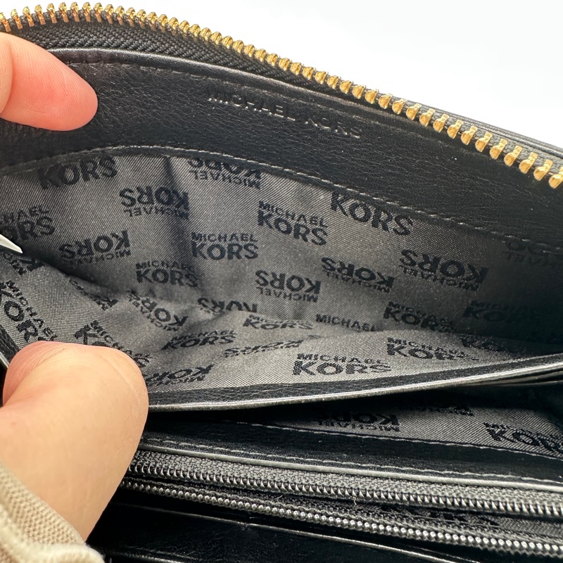 🐆MK Michael Kors 豹紋 仿皮 鐵牌長夾-13