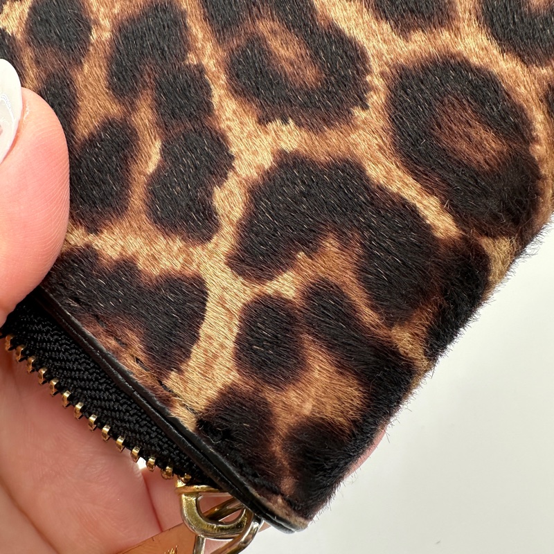 🐆MK Michael Kors 豹紋 仿皮 鐵牌長夾-16