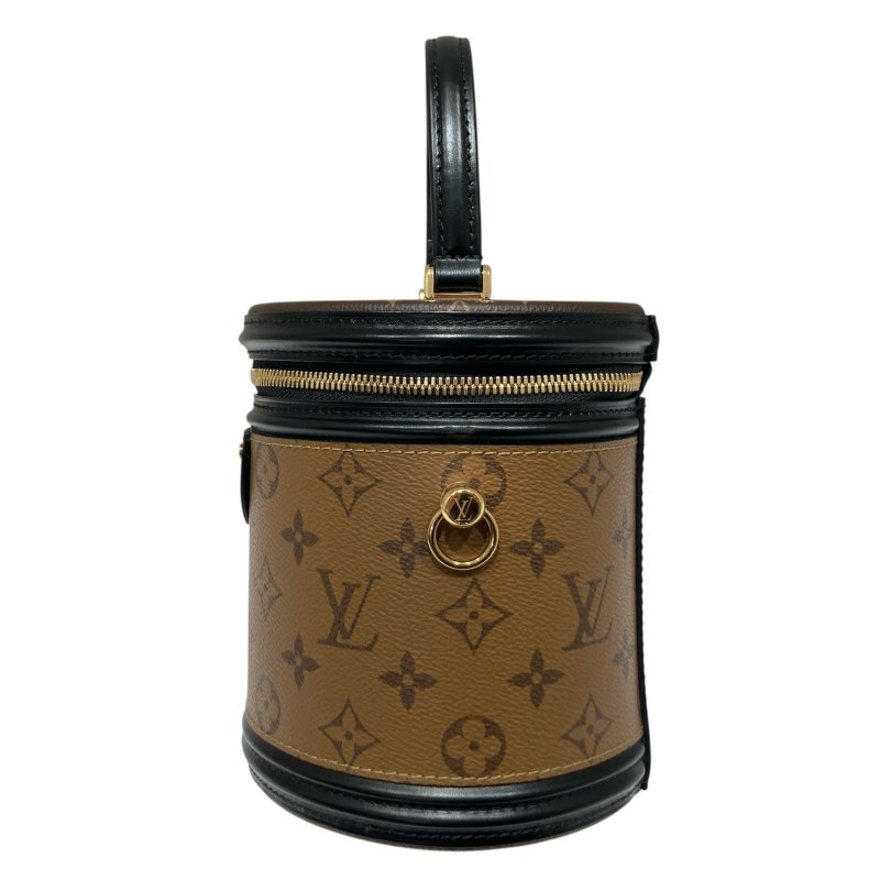 LOUIS VUITTON 路易威登 M43986 MONOGRAM REVERSE CANNES 發財桶 手提包 側背包 PVC 老花 棕色 金釦-2