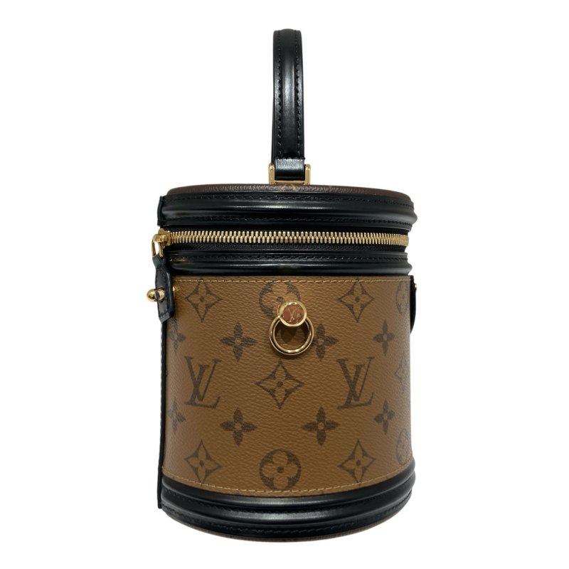 LOUIS VUITTON 路易威登 M43986 MONOGRAM REVERSE CANNES 發財桶 手提包 側背包 PVC 老花 棕色 金釦-3