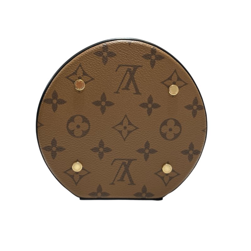 LOUIS VUITTON 路易威登 M43986 MONOGRAM REVERSE CANNES 發財桶 手提包 側背包 PVC 老花 棕色 金釦-5