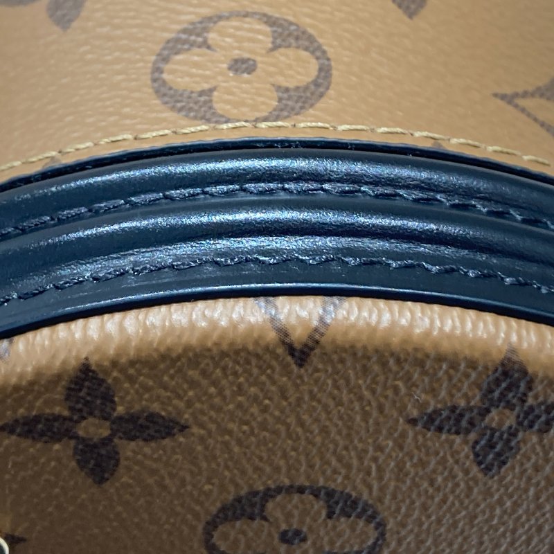 LOUIS VUITTON 路易威登 M43986 MONOGRAM REVERSE CANNES 發財桶 手提包 側背包 PVC 老花 棕色 金釦-9