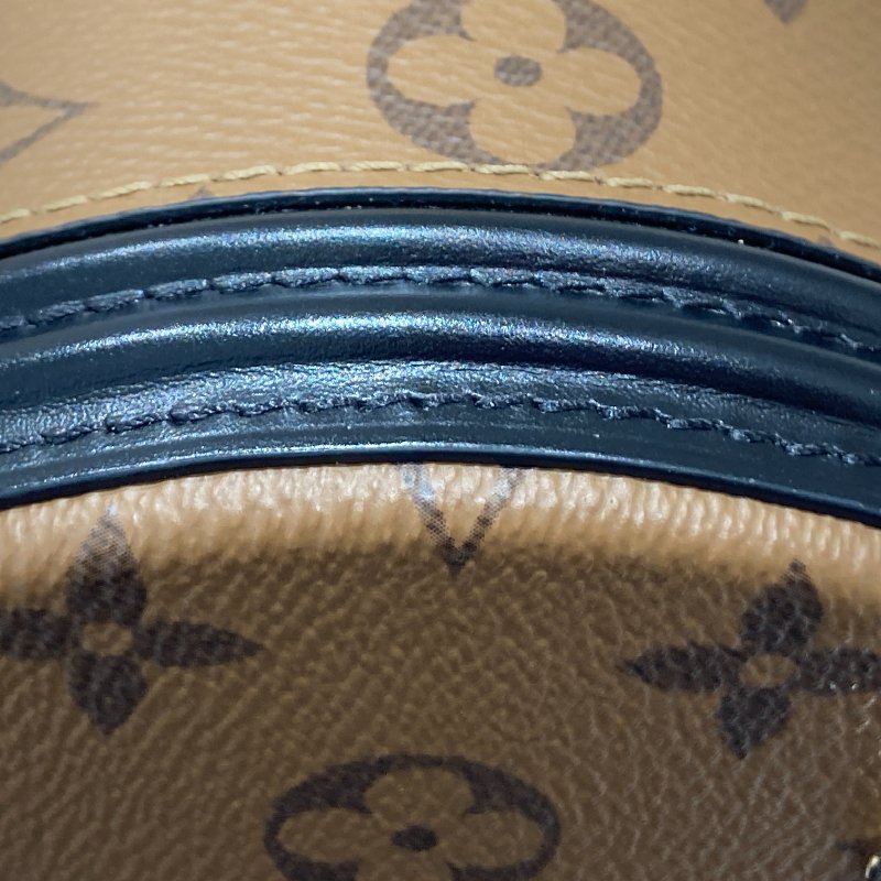 LOUIS VUITTON 路易威登 M43986 MONOGRAM REVERSE CANNES 發財桶 手提包 側背包 PVC 老花 棕色 金釦-11