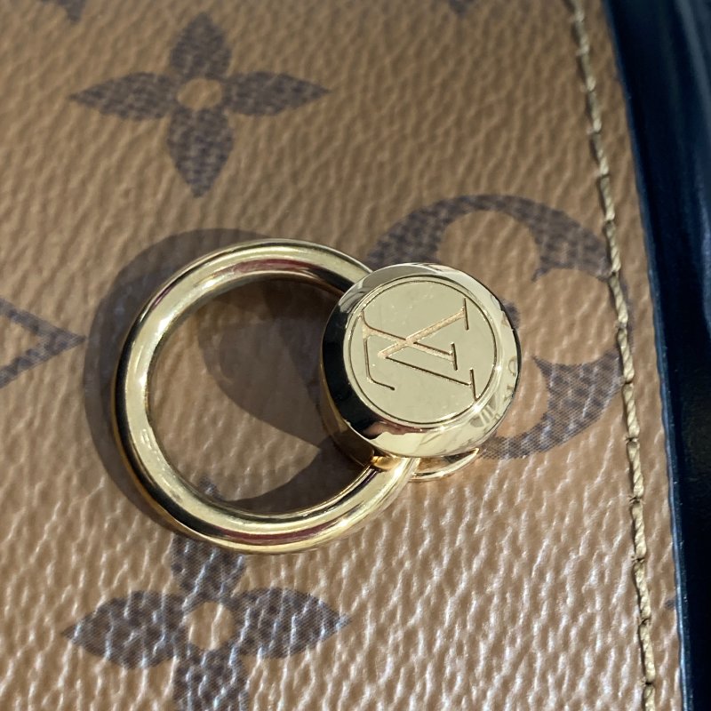 LOUIS VUITTON 路易威登 M43986 MONOGRAM REVERSE CANNES 發財桶 手提包 側背包 PVC 老花 棕色 金釦-18